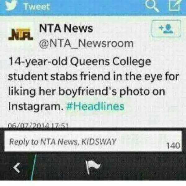 14-Year-Old Queens College Students Stabs Friend In The Eye For Liking Her Boy-Friend