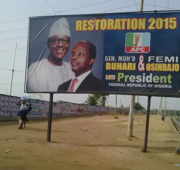 APC Billboard Displays "Femi" Osinbajo" Instead Of "Yemi Osinbajo"