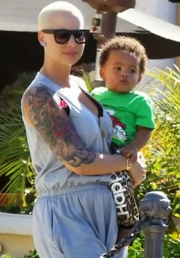 Amber Rose shades Wiz Khalifa on his fake online drama.