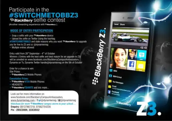 Blackberry Nigeria excites youths with #SwitchMeToBBZ3