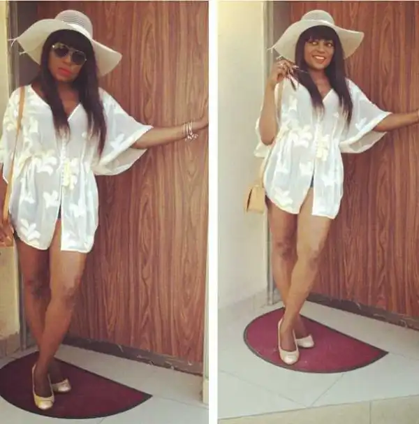 Funke Akindele Shows Off Her Se-xy Beach Look