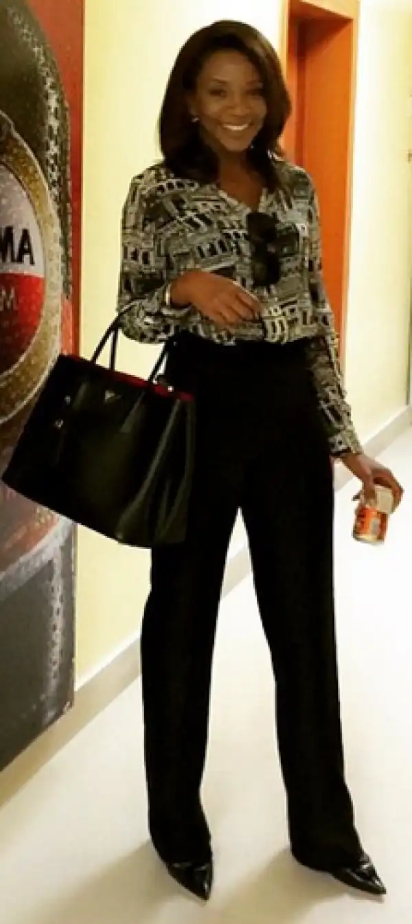 Genevieve Nnaji steps out stunning in highwaist pants