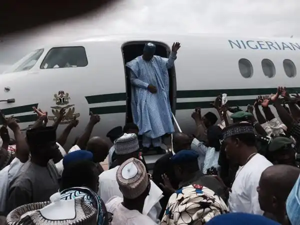 Photo: Crowd Welcome Senate President At Ilorin Airport