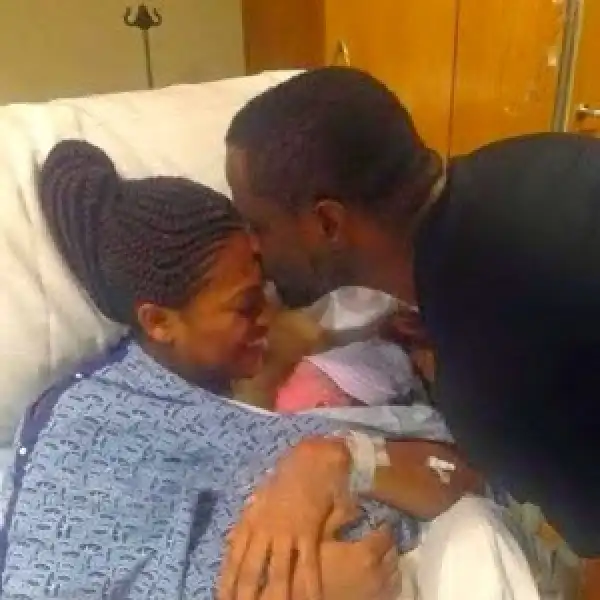 Photo: Jude Okoye and wife Ify, welcome daughter