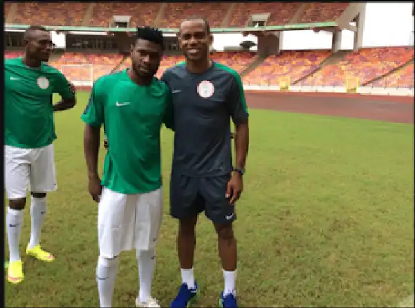Photos: Sunday Oliseh Poses With His Boys After Today