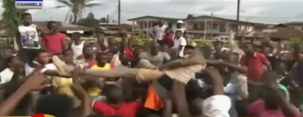 Photos from the collapsed church building in Edo state yesterday