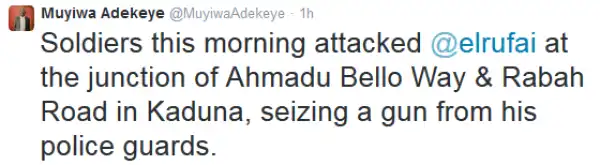 Soldiers attack El-Rufai; situation diffused by senior army officials