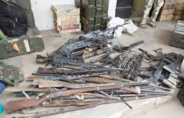 Troops on patrol encounter terrorists, kill them, recover arms