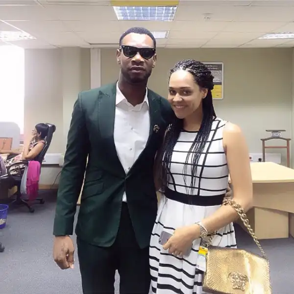 WizKid’s girlfriend Tania Omotayo poses alongside D’Prince