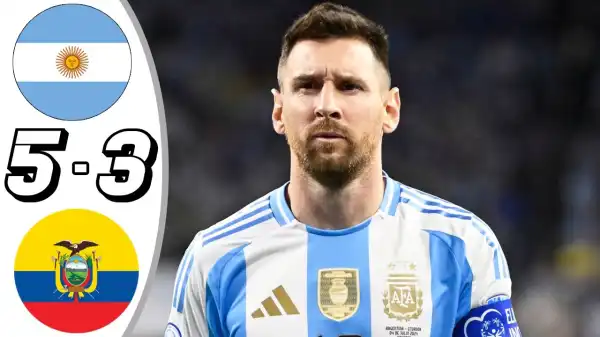 Argentina vs Ecuador  1 - 1 PEN 5-2 (Copa America 2024 Goals & Highlights)