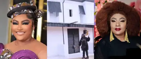 “This Is Just The Beginning”- Uche Elendu Rejoices As Eucharia Anunobi Completes New House