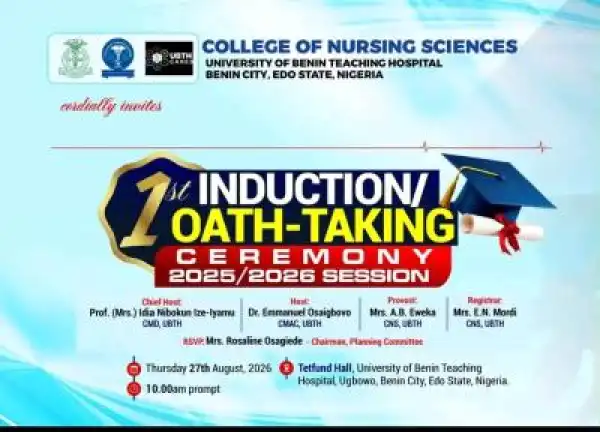 UBTH College of Nursing Sciences Maiden Induction/Oath-Taking Ceremony