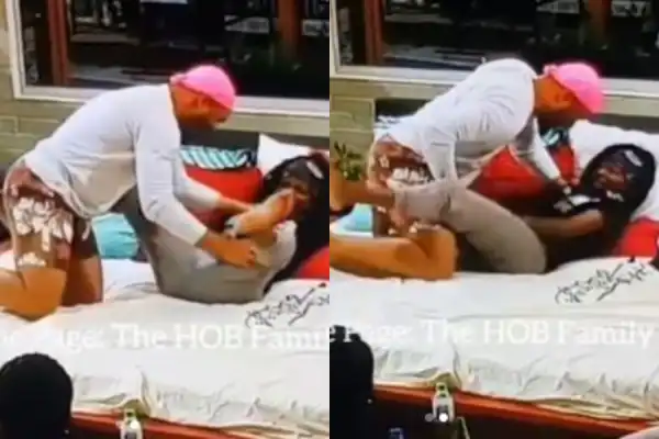 #BBNaija: The Moment Ozo was Dared To F*nger Wathoni (Video)