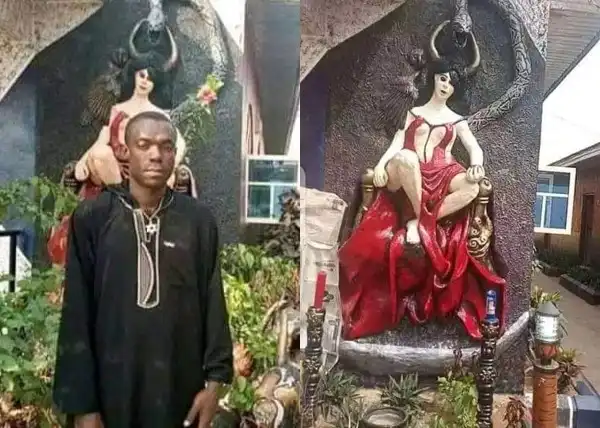 Church Of Satan demolished in Abia, police arrest founder (photos)