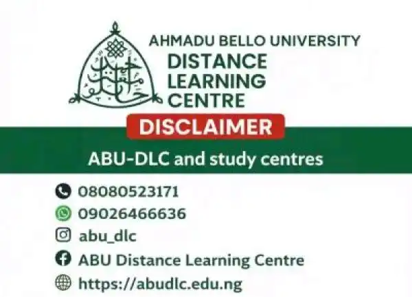 ABU Distance Learning Centre Issues Disclaimer on Fraudulent Study Centres