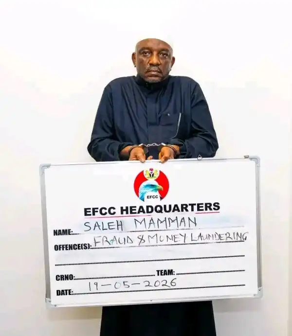 EFCC releases photos of Ex-power minister Saleh Mamman after arrest