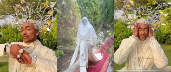 “Who Go Wed Am Before?”- Netizens React As Denrele Edun Marries Himself On 45th Birthday