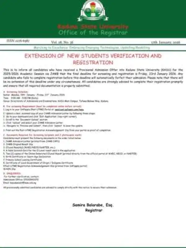 KASU extends new students