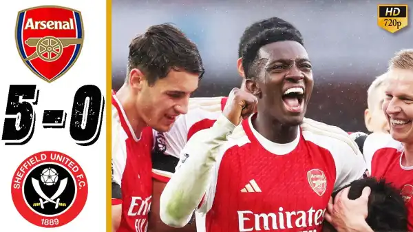 Arsenal vs Sheffield United 5 - 0 (Premier League Goals & Highlights)