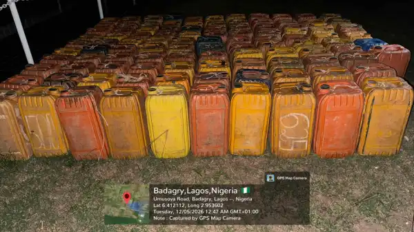 Fuel smuggling: Nigerian Navy recover 6,000 litres of petrol in Lagos