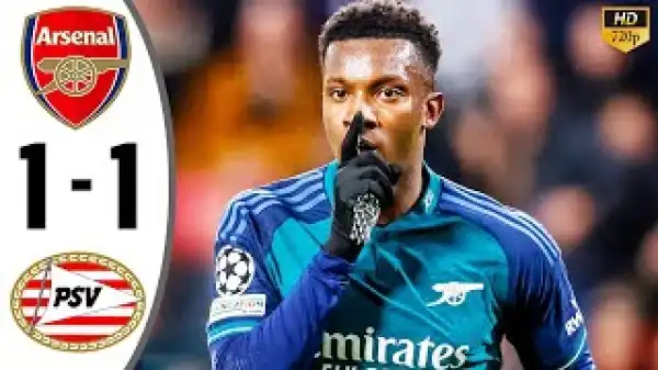 PSV vs Arsenal 1 - 1 (Champions League Goals & Highlights)