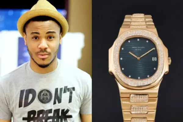 #BBNaija : Ozo gets a gold wristwatch worth 8 million from a Fan (Video)