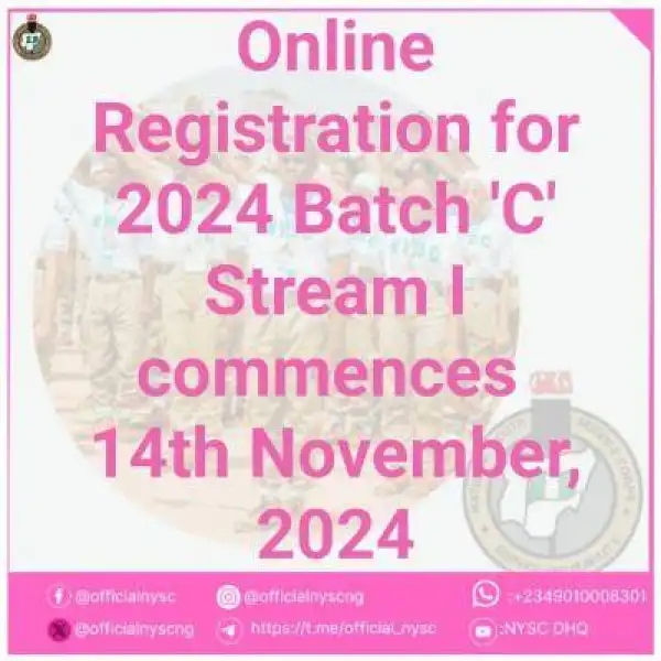 NYSC announces commencement of online registration for 2024 Batch 