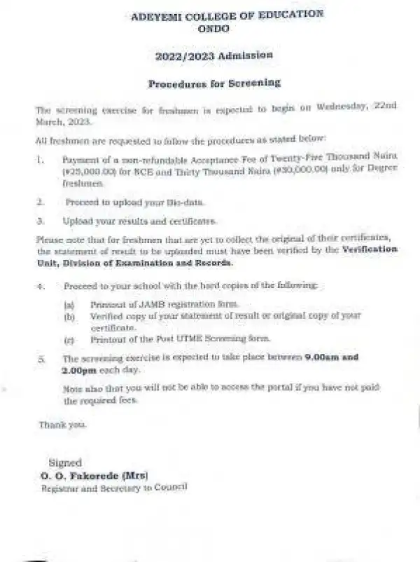 ACEONDO new students