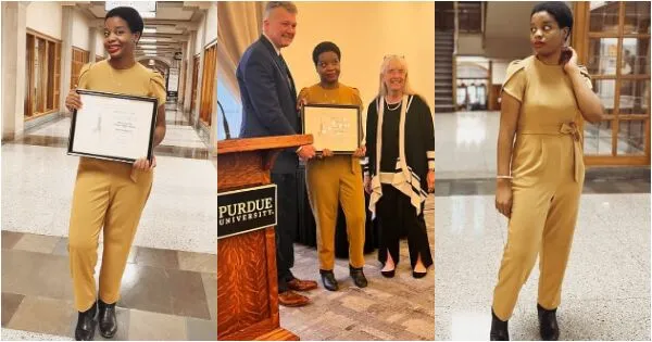 Naija To The World: Brainy Nigerian Lady Wins 5 Awards In One Year At U.S Uni