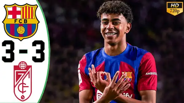 Barcelona vs Granada 3 - 3 (Laliga 2024 Goals & Highlights)