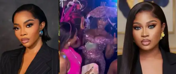 Toke Makinwa And BBNaija Imisi Spark Reactions Over Awkward Moment At Event