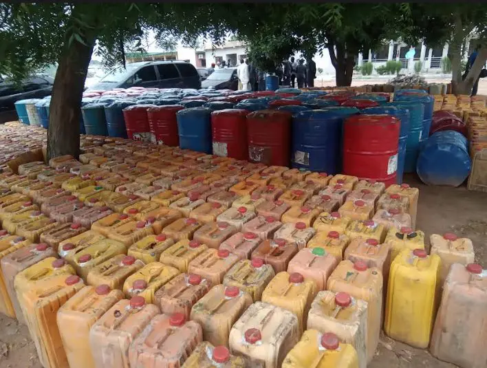 Customs seizes 85 drums of petrol being smuggled to Cameroon