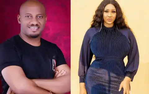 Drama As Judy Austin Blocks Yul Edochie From Driving Out During An Argument (Video)