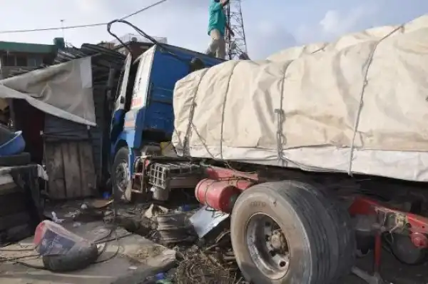 BREAKING: Three Siblings Crushed To Death By Speeding Truck In Lagos