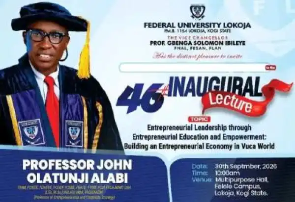 FULOKOJA announces 46th Inaugural Lecture
