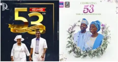 Pastor E.A Adeboye And Wife Celebrate 53rd Wedding Anniversary