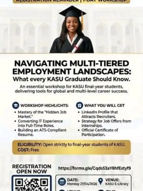KASU announces exclusive career workshop for Final-Year Students