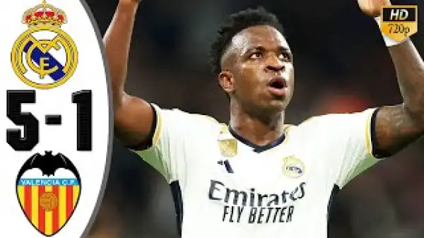 Real Madrid vs Valencia 5 - 1  (Laliga Goals & Highlights)