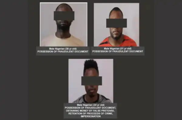Interpol, EFCC Arrest Three Nigerians Involved In Global Scamming (Photo)