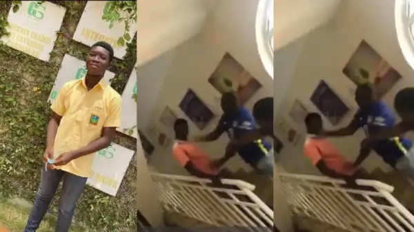 Drama As Man Publicly Beats His Son For Taking His Girlfriend Out With His Car (Video)