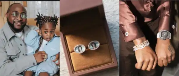 Singer Davido Reveals Heartfelt Reason For Using Ifeanyi’s Picture On His Wedding Cufflinks