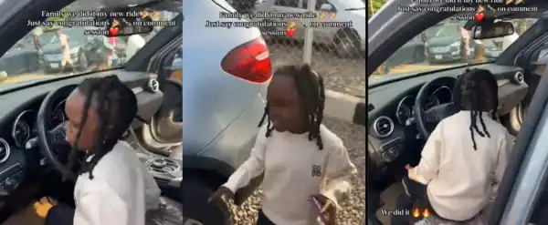 “Where These People Dey See Money?” – Nigerians React As TikToker 5Naira Flaunts New Mercedes-Benz GLE