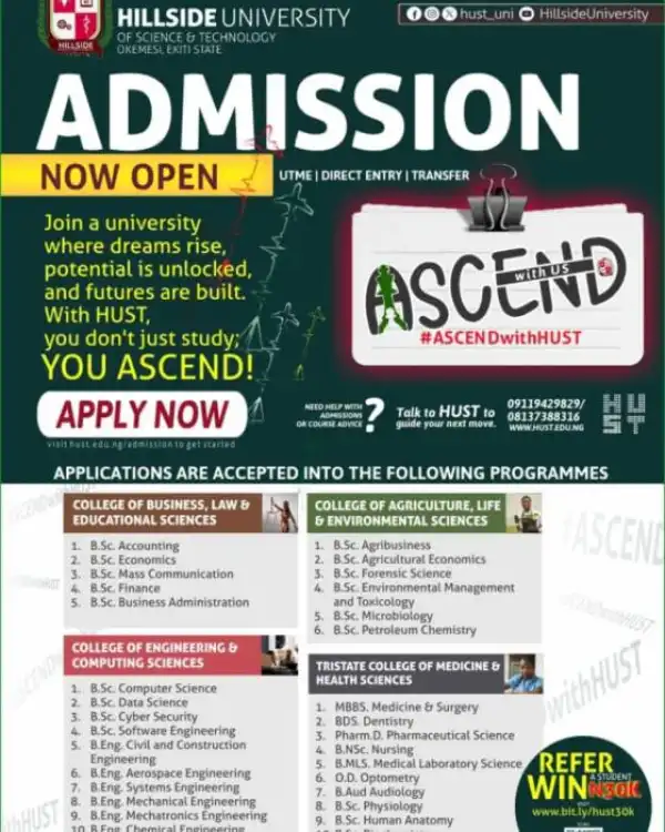 HUST Post-UTME/DE 2025: Eligibility and Registration details