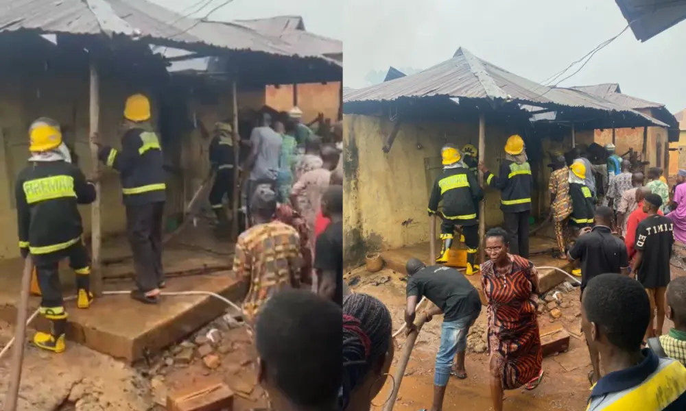 Properties worth millions of naira destroyed as fire ravages residential building in Oyo