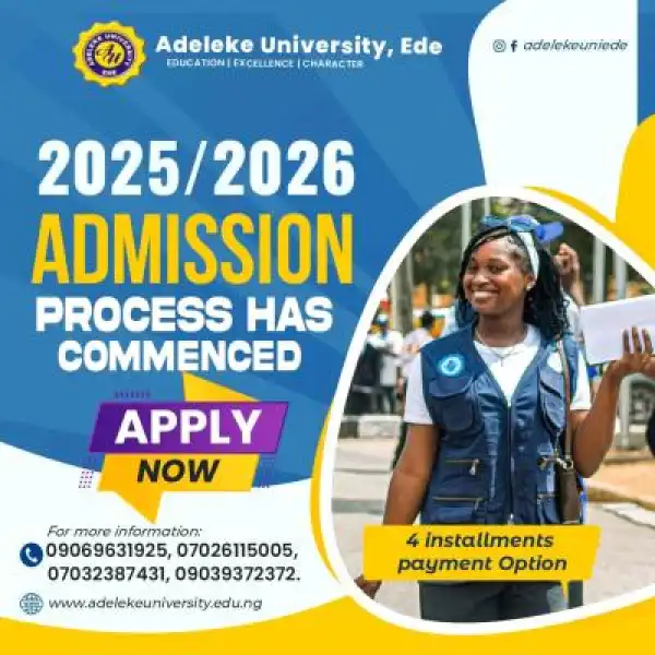 Adeleke University Post-UTME/DE 2025: Eligibility and Registration Details