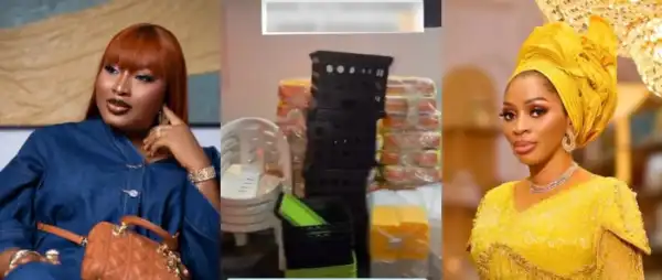 “House Go Full”- Mo Bimpe Reacts To Shade Okoya’s Gift Package For Her Babies