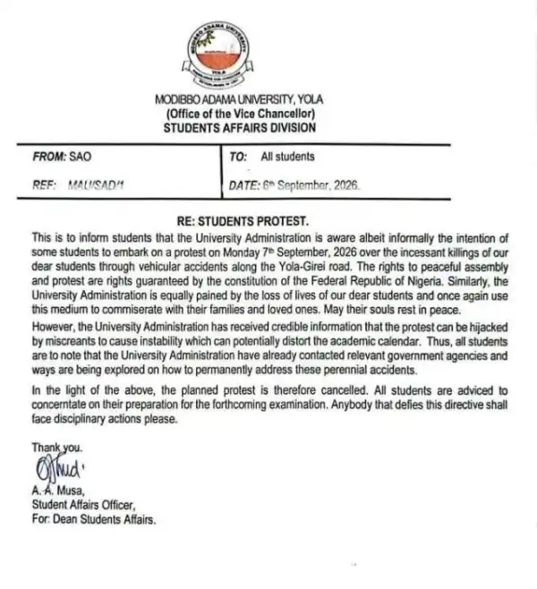 MAUTECH cancels planned protest by students