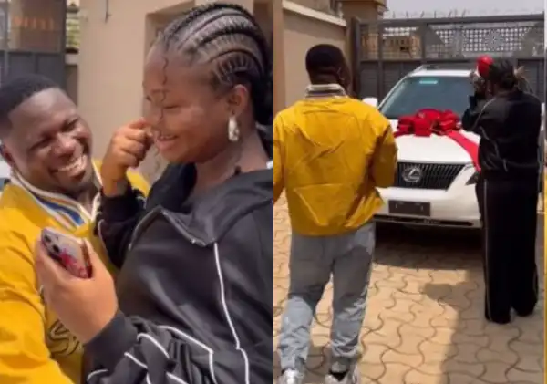 Skit Maker Kamo State Gifts His Wife Brand New Lexus RX 350 On Valentine’s Day