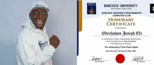 Carter Efe Excuses Himself From ‘Olodo Uprising’ Debate, Shares ‘First Class Upper’ Certificate