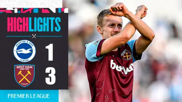 Brighton vs West Ham United 1 - 3 (Premier League Goals & Highlights)